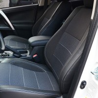 Авточехлы Premium для салона Fiat Doblo '10-, Cargo (1+1) серая строчка (MW Brothers)